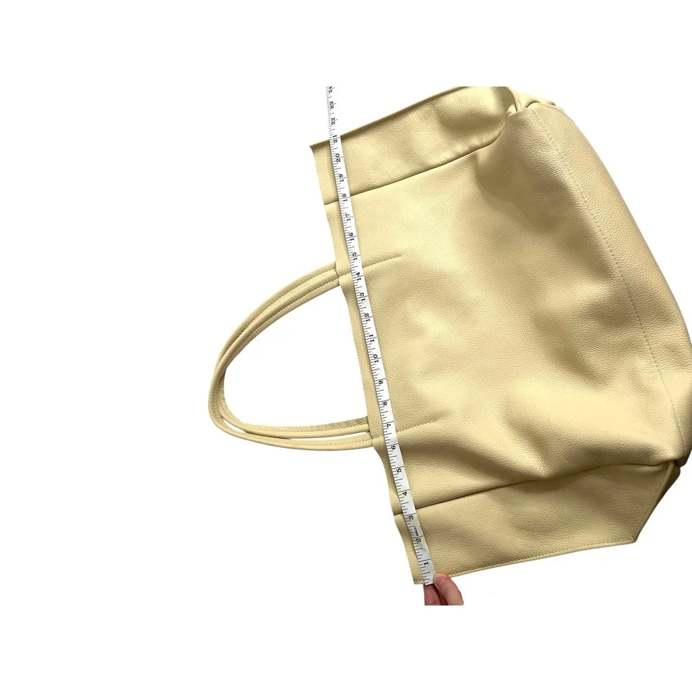 Ampersand as Apostrophe‎ leather Half Tote Bag Buttermilk yellow cream